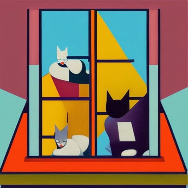 Γάτες στο παραθύρι